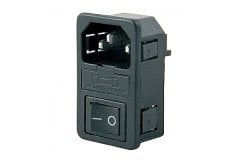 IC-214A POWER SOKET ERKEK ANAHTARLI+FUSELİ KULAKSIZ
