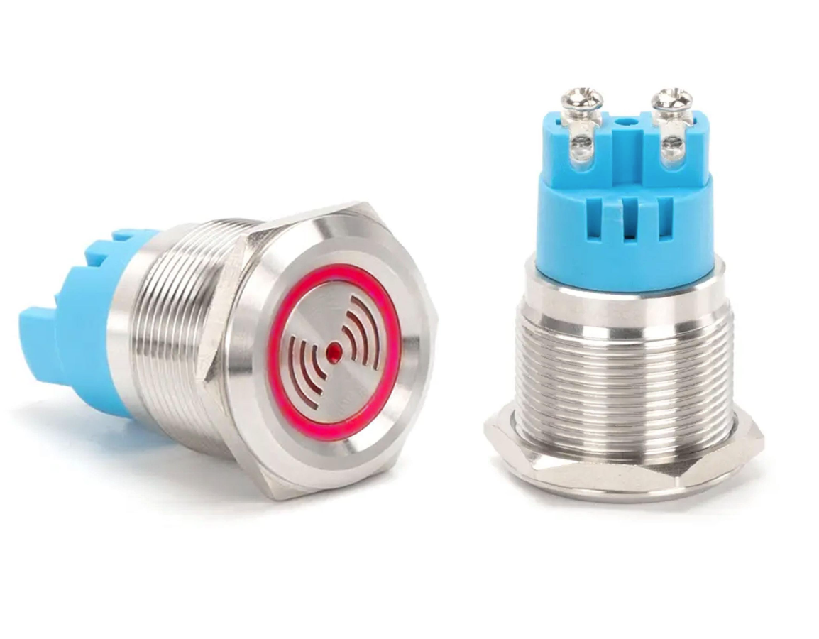 D92 19mm Metal Kırmızı Ledli Buzzer 24VOLT