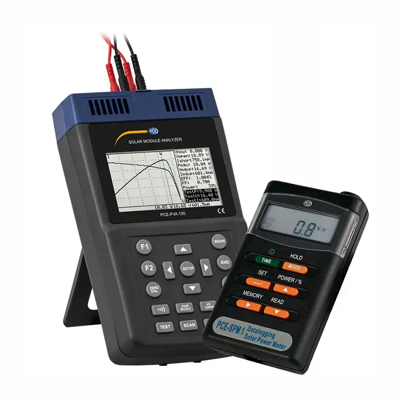 PCE-PVA 100-SPM 1-KIT Güneş Paneli Test ve Ölçüm Seti PV Analiz Cihazı