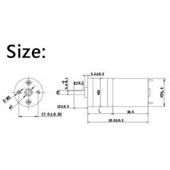 24V 440Rpm ZGA25RP DC Motor