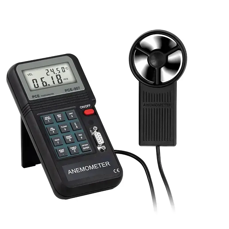 PCE-007 Akış Hızı Ölçer Hava Hızı Sıcaklık ve Debi Ölçer