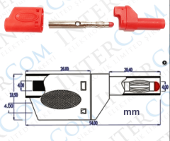 IC-238E Banana Jak Korumalı Tip 4mm CX-2074 Siyah
