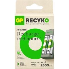 GP GPE221 2 li AA Pil Şarj Cihazı + 2x2600mAh Pil