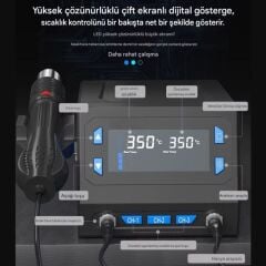 Sunline 866D+ Brushless Sıcak Hava Üflemeli Havya İstasyonu