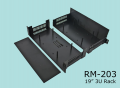 431 x 203 x 129 19'' 3U Rack Montaj Plastik kutu