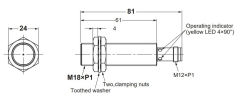 E2B-M18LS08-M1-C1 M18 NPN/NO İndüktif Sensör