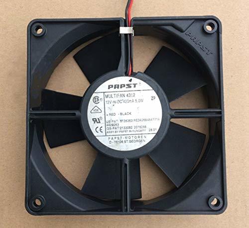 Ebmpapst 4312/17T 12VDC 5W 120mm Axial Cooling Fan – 4-Wire, Ball Bearing, 2800 RPM
