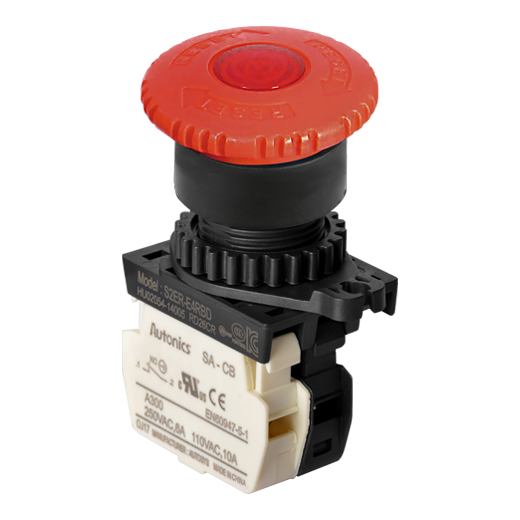 Autonics S2ER-E4RBDM 40mm Çevir Aç Acil Buton Ledli