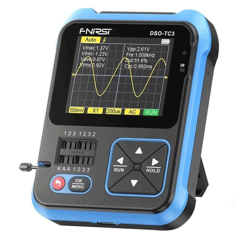 Fnirsi DSO-TC3H Dijital Osiloskop Sinyal Jeneratörü Transistör Test Cihazı