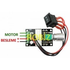 3A 28V DC Motor Hız Kontrol Devresi Anahtarlı