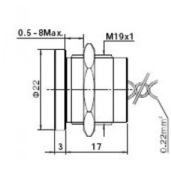 19mm Metal Piezo Buton Dokunmatik IP68