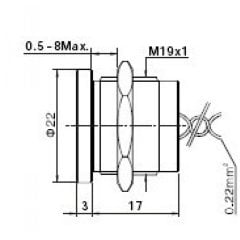 19mm Metal Piezo Buton Dokunmatik IP68