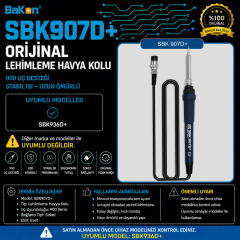 Bakon SBK907D+ Orijinal Lehimleme Havya Kolu 900 Serisi Uç Uyumlu