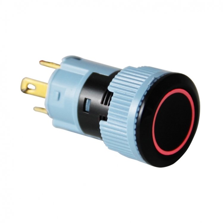 16mm Plastik LED'li Yaylı Buton 12V