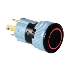 16mm Plastik LED'li Yaylı Buton 12V