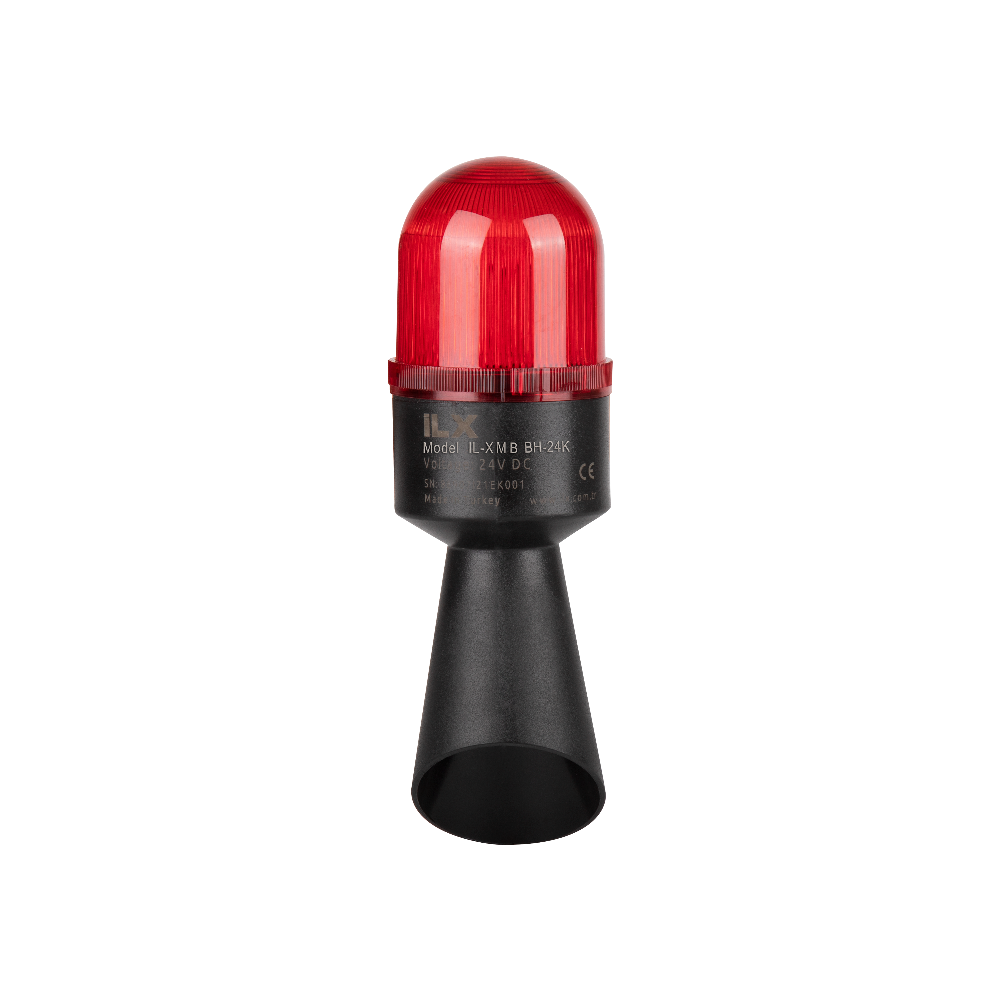 İLX IL-XMB-BH-24K 24V AC/DC Multi Buzzer Borulu Korna – Yüksek Sesli, Işıklı ve Dayanıklı Uyarı Çözümü