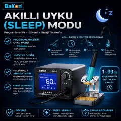 BK212 Profesyonel Lehimleme İstasyonu 180W PID Kontrollü C210 Havya İstasyonu