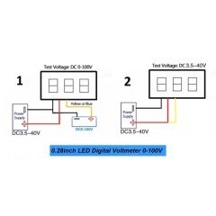 Voltmetre 0.28 0-100V Kırmızı