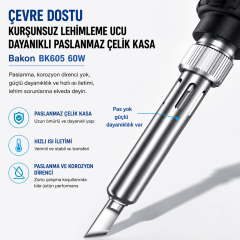 Bakon BK605 60W Kalem Havya Profesyonel Lehimleme Havya
