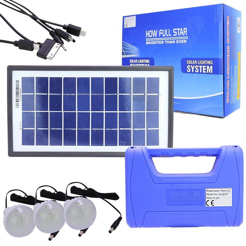 Hanover HN-FP-05 9V-3.5W Solar Aydınlatma Sistemi 3 Lambalı
