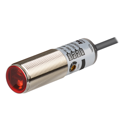 BRQM100-DDTA-P 100mm 12-24VDC PNP M18 Cisimden Yansımalı Fotosel