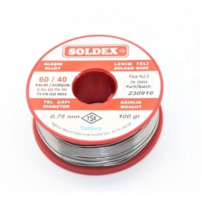 Soldex 600501 Sn60 Pb40 0.50mm 100Gr Lehim Teli
