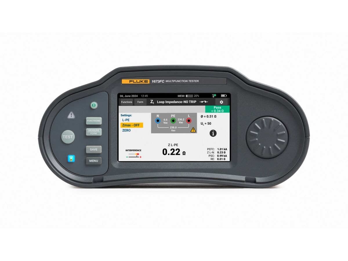 Fluke 1673 FC Çok Fonksiyonlu Tesisat Test Cihazı