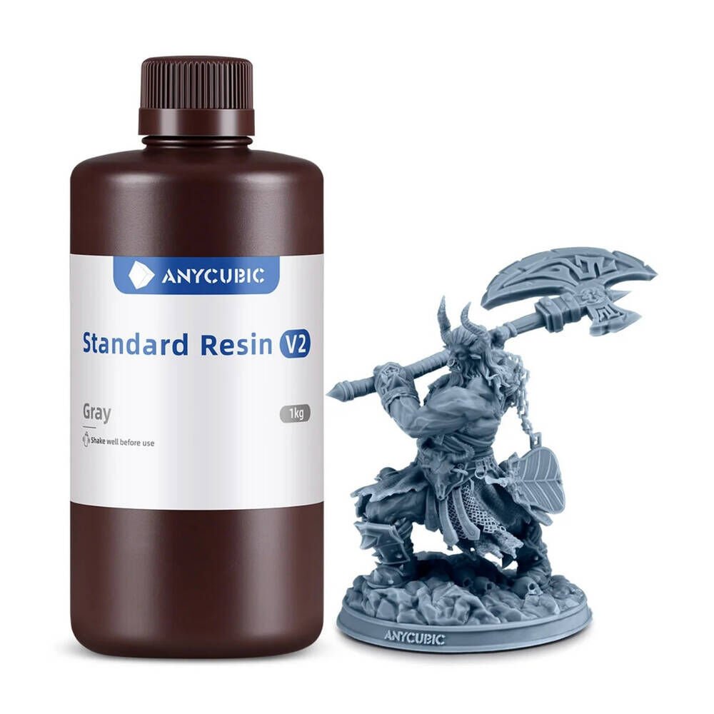 Anycubic Standart V2 Reçine Gri 1 Kg UV Reçine