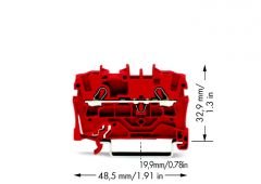 WAGO 2002-1203 İki İletkenli Klemens Kırmızı
