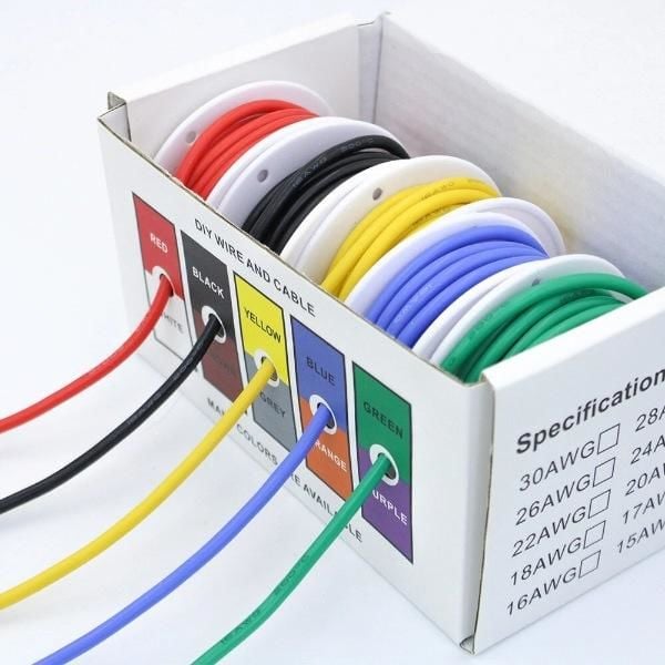 24AWG-0.50mm Çok Damarlı Montaj Kablosu Seti - 5x15MT