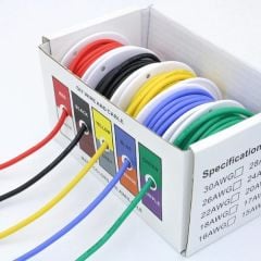 24AWG-0.50mm Çok Damarlı Montaj Kablosu Seti - 5x15MT