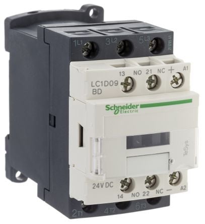 LC1D09BD 9A (4 KW) 24VDC Bobinli Trifaze Güç Kontaktörü