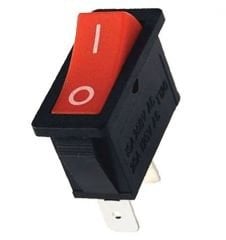 TEKLİ DAR IŞIKSIZ ANAHTAR ON-OFF 2P KIRMIZI