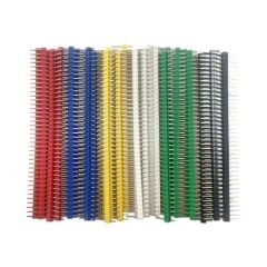 30 Adet 40 Pin Erkek Header Seti – 2.54mm Kırılabilir Tek Sıra Konnektör