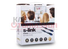 S-LİNK 10 mt SLX-265 Altın Kaplama Örgülü Full HD HDMI Kablo