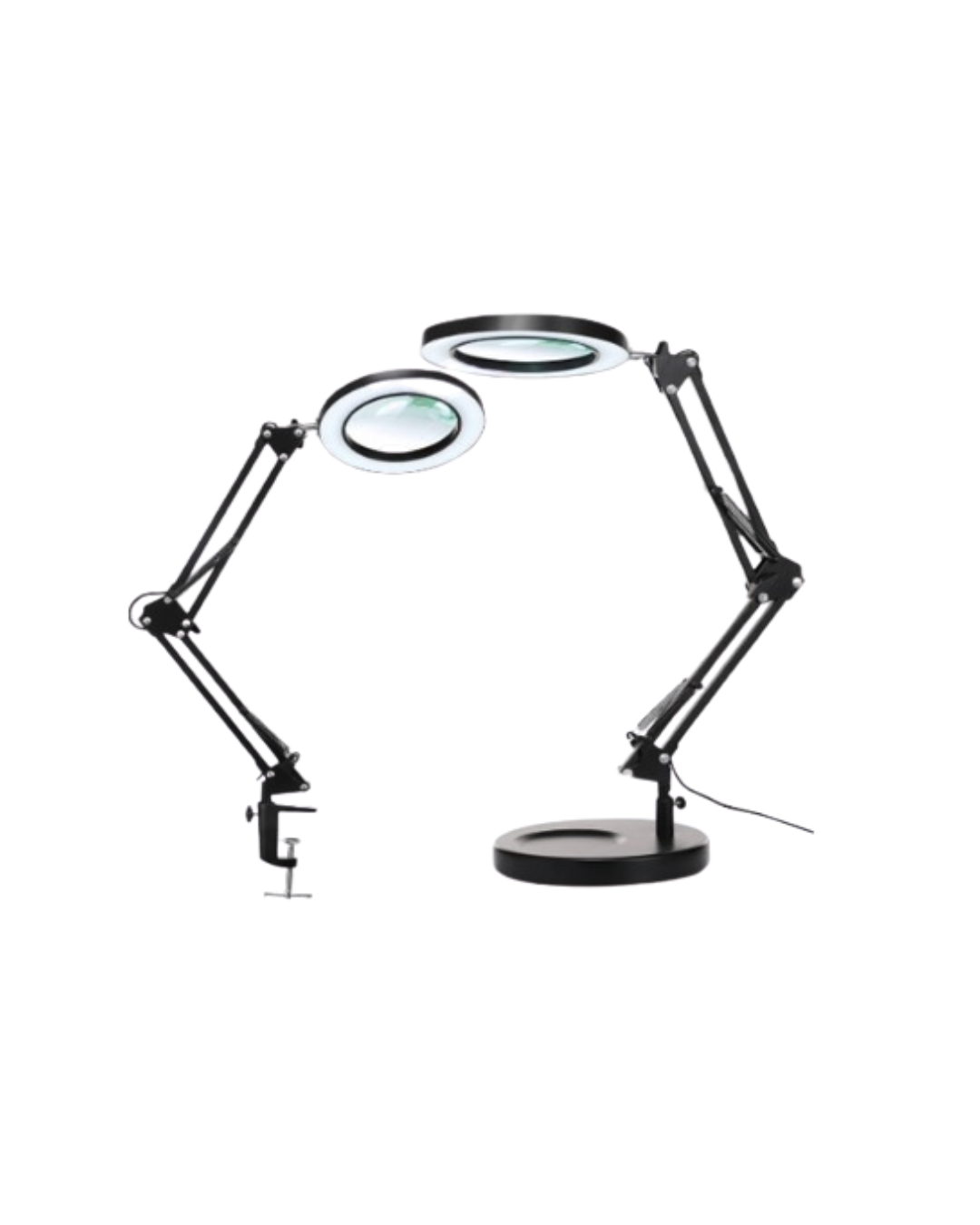 LED Magnifier Desk Lamp with Stand and Clamp – Büyüteçli LED Masa Lambası