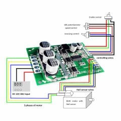 15A 36V DC 500W Fırçasız Motor Sürücü