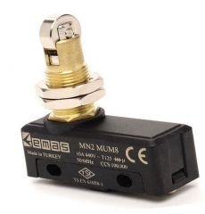 MN2MUM8 Mini Switch Tip2 Pimli Eks. Dik Metal Makaralı