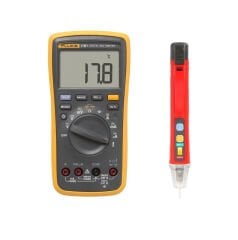 Fluke 17B+ Dijital Multimetre ve Unit AC Voltaj Dedektörü