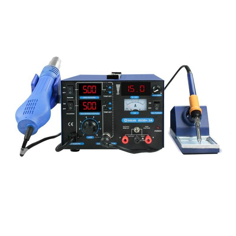 Sunline 853D+ 3A 15v 3Amper Güç Kaynaklı Havya İstasyonu - Outlet