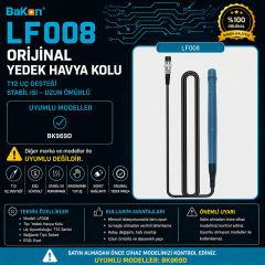 Bakon LF008 Orijinal Lehimleme Havya Kolu T12 Serisi Uç Uyumlu