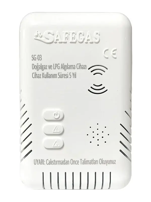 Safegas SG-03 220V Gaz Alarm Dedektörü – 85 dB