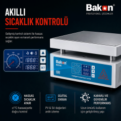 Bakon BK946 Ön Isıtma İstasyonu 600W Profesyonel PCB Isıtıcı