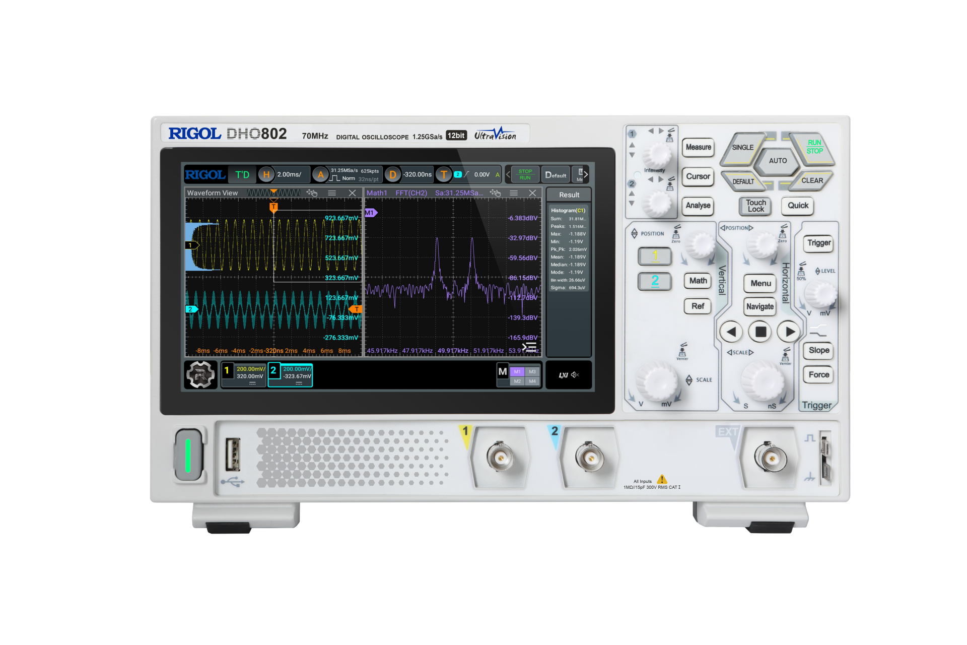 Rigol DHO802 70MHz 2 Kanallı 12 Bit Dijital Osiloskop