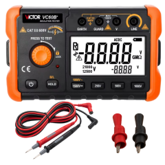 Victor VC60B+ İzolasyon Direnci Test Cihazı | Dijital Megaohmmetre