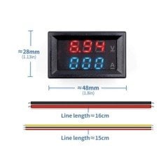 0-100V 10A Voltmetre Ampermetre