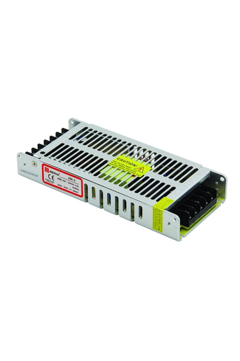 Mervesan 200W 5V DC 40A Metal Kasa Adaptör