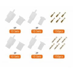 380 Parça 2.8mm 2/3/4/6 Pin Elektrik Kablo Konnektör Terminal Seti