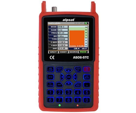 Satfinder 6 HD Slim AS06-STC Görüntülü Uydu Bulucu-AHD Test Cihazı