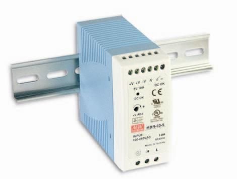 60W 12V 5.0A 85-264V MDR Minyatür Ray Montaj Güç Kaynağı